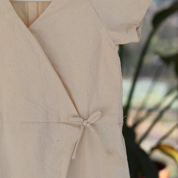 ZARA | Linen texture Cream Jumpsuit - Picture 4 of 4